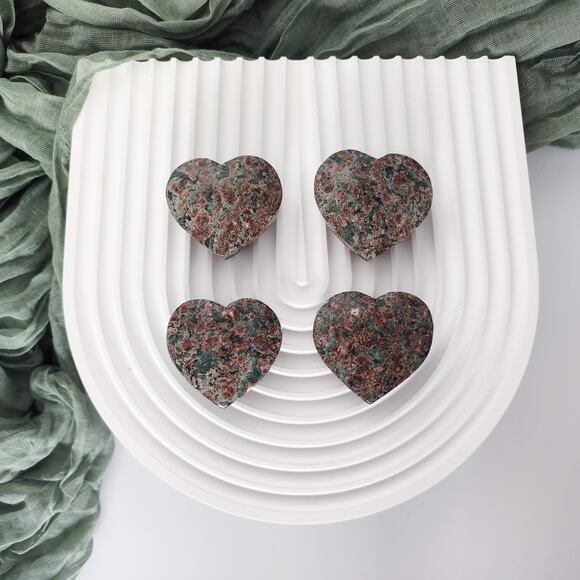 Sakura Jasper Heart Crystal Carving Healing Crystals - Picture 5 of 8